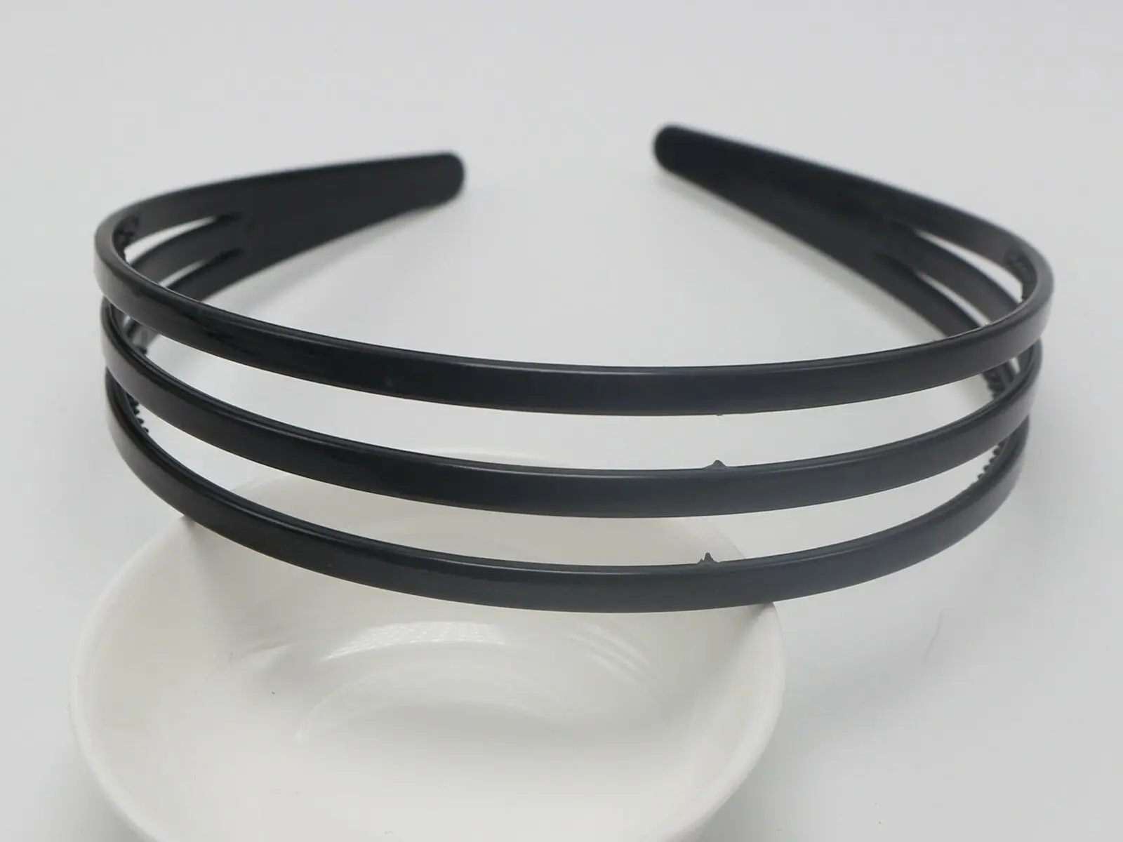 

5 Black Fashion Plastic 2-Row 3-Row 4-Row 5-Row Wide Alice Headband Hair Bands