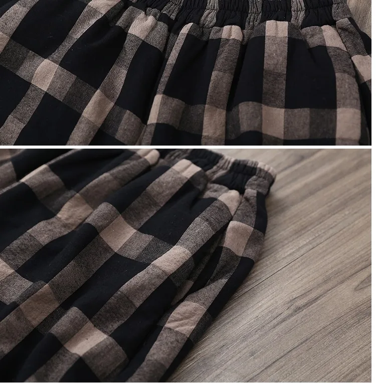 

Plaid Pants Women Spring Fall Winter High Waist Washed Jeans Pocket Bleached Casual Trousers 2021 Baggy Work Jean Women Vintage
