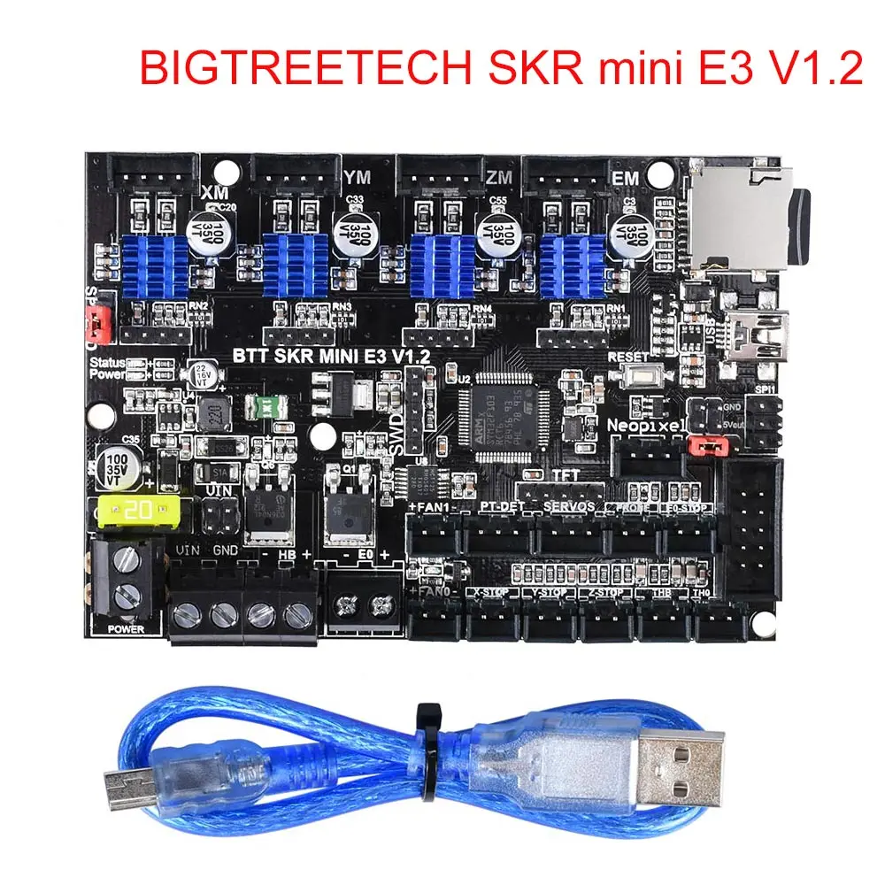 SKR mini E3 BIGTREETECH SKR mini E3 V1.2 плата управления 32 бит с TMC2209 UART VS TMC2208 для Ender 3 Pro/5 SKR V1.3 E3 DIP части 3d принтера - Цвет: SKR mini E3