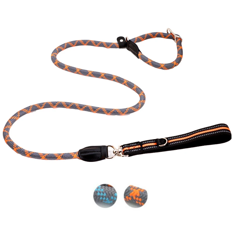 

Anti-winding Slip Dog lead 360 degree rotating Slip lead dog leash Reflective slip Leash Big Dog slip Leash Rope Large Dog lead