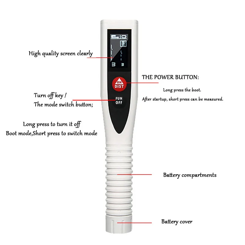 Цифровой лазерный дальномер портативный измеритель расстояния 40/50/60 м с