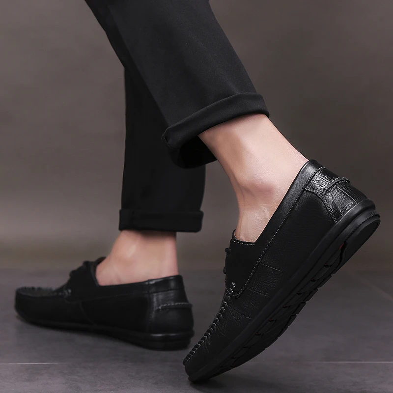 

Mens Casual Shoes Hot Sale Men Casual Zapatos Casuales Para Hombre Loafers Shoes For Flat Breathable Black Mens Shoe Man Causal