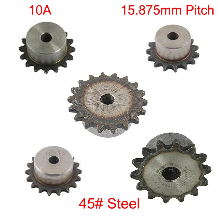 

10A 33 34 35 36 Tooth 18mm Pilot Bore 15.875mm Pitch Single Row Simplex Conveying Gathering Gear Chain Drive Sprocket Wheel