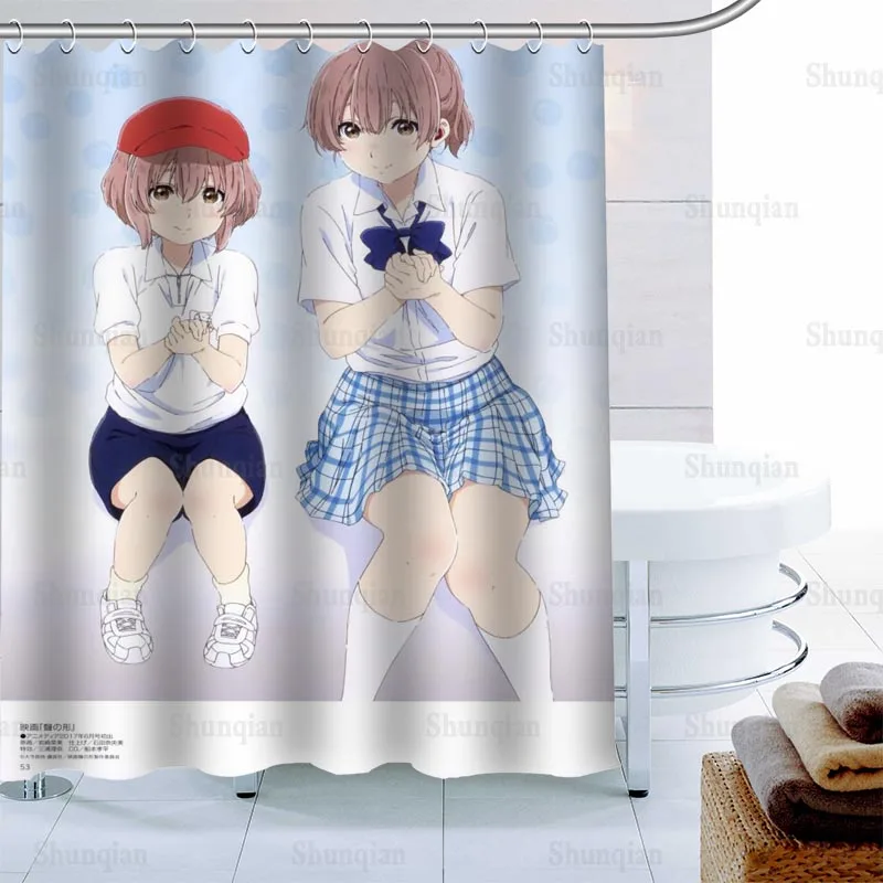 

Anime Koe no Katachi Background Decor Shower Curtain Waterproof Mildew Proof Bath Curtain Polyester Fabric Bathroom Curtain 0512