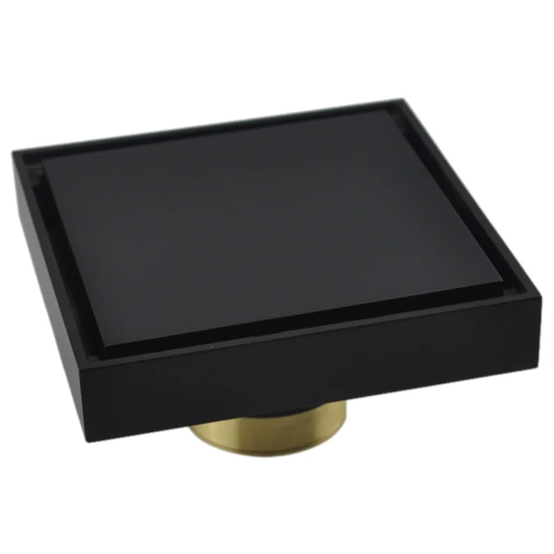 

Слив для душа 100X100, черная Встраиваемая плитка для ванной комнаты, аксессуар для ванной, квадратный Слив для пола с защитой от запаха, невиди...