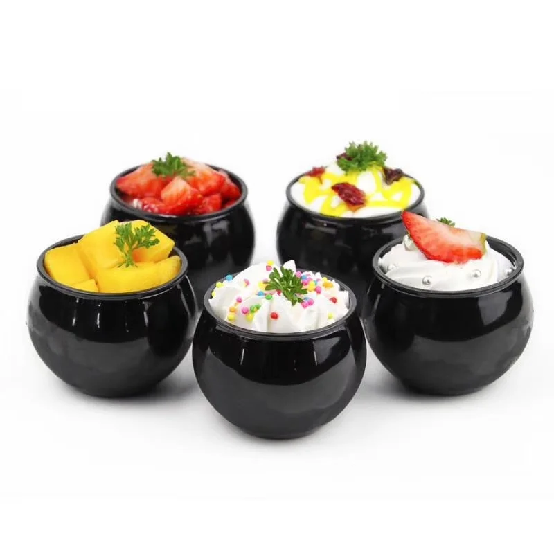 Круглая пластиковая мини-чашка с крышкой 80 мл 25 шт. | Дом и сад