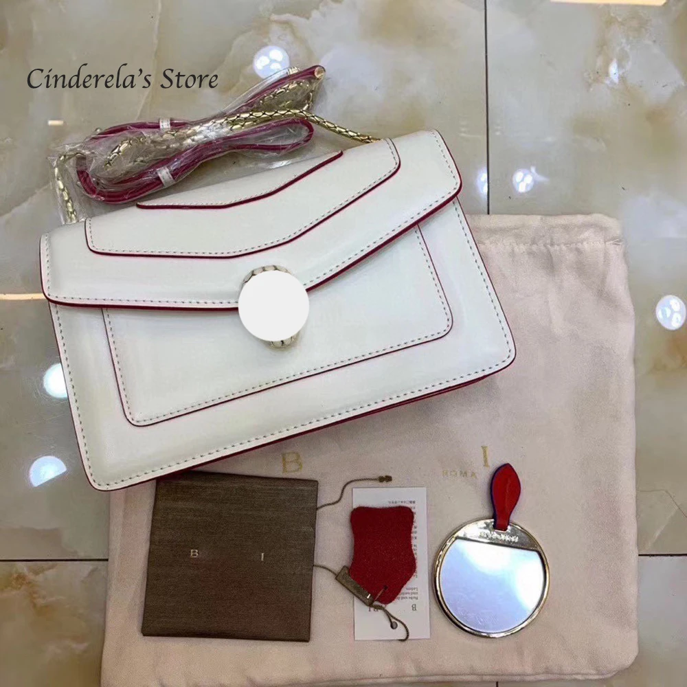 

Bvl 2021 womenâ€™s bag Serpenti Forever collection Medium size Enamel snake head flip chain one shoulder bag