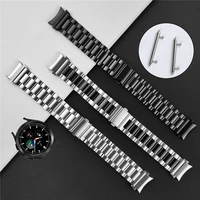 no gaps strap for samsung galaxy watch 4 classic band 46mm 42mm curved end stainless steel bracelet for galaxy watch 4 44mm 40mm