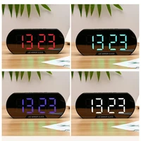 led intelligent electronic clock modern simple fashion student alarm clock living room head mirror mute clock multi function