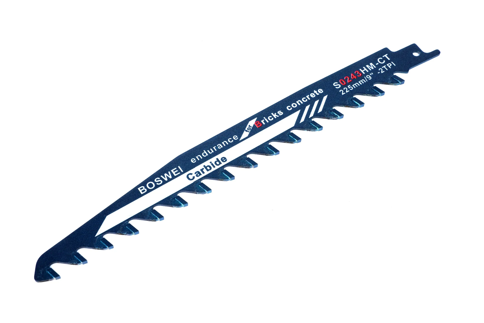 

Carbon tungsten alloy reciprocating saw blade use cutting bubble light red brick wall concrete