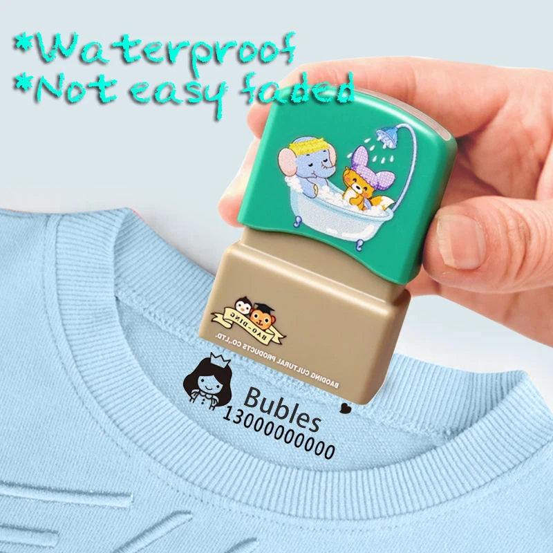 

Custom Name Stamp DIY For Children Name Seal Student Clothes Chapter For School Student Child Cloths Sticker Baby