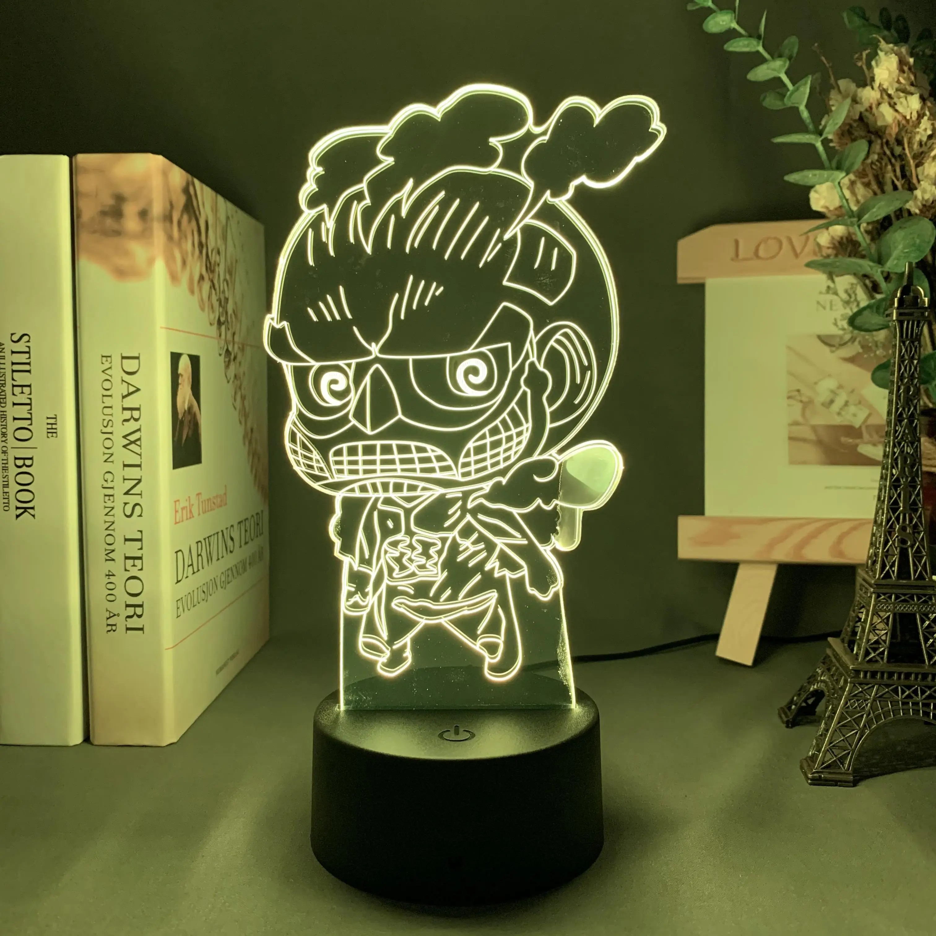 3D Night Light Attack on Nightlight for Child Bedroom Decoration Touch Sensor Desk Lamp Gift Kids Titan Birthday | Освещение