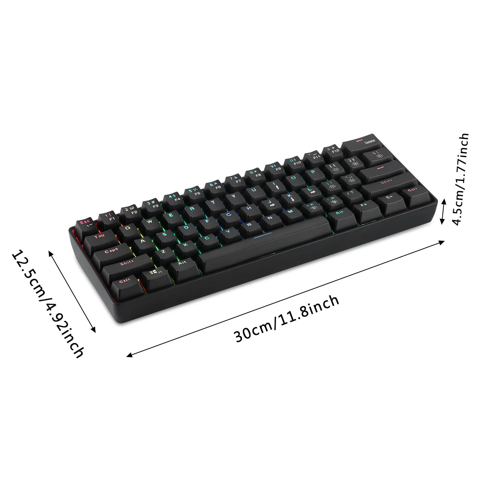 

Mechanical Gaming Keyboard Wired 2.4GHz wireless Dual Mode 61-key PC Keypad LED Backlit Computer Keyboard For PC Laptop Games