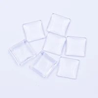 dome seals cabochon flat back transparent clear glass square for craft jewelry diy finding 20mm 25mm