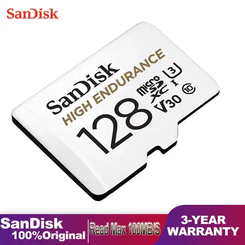 Sandisk с высокой износостойкостью слот для карт памяти 128G 64 Гб SDHC Micro SDXC Дрон класс 10 U3 V30 HD 4K макс. выносливость Micro SD карты 256 ГБ оперативной памя...