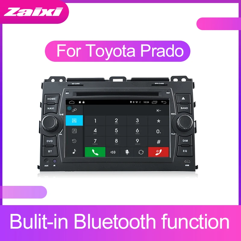 ZaiXi 2 DIN Android Сенсорный экран для Toyota Prado 2006 ~ 2010 автомобильный мультимедийный плеер