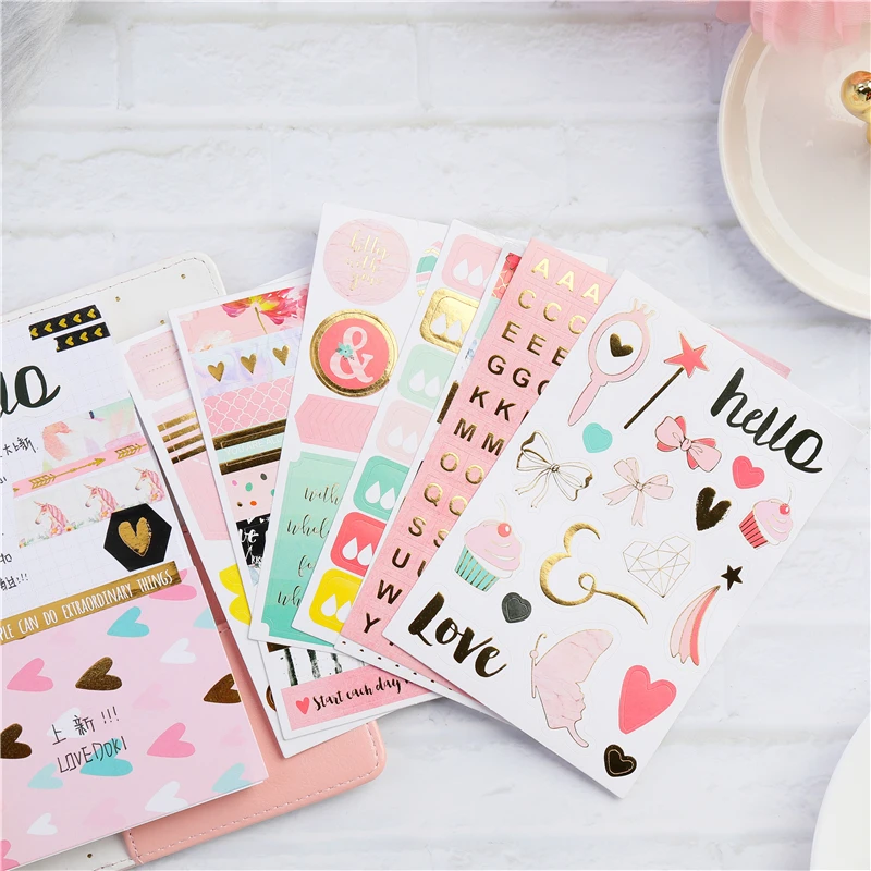 Lovedoki милые девчачьи аксессуары для планировщика наклейка s Book Скрапбукинг этикетка ручной работы наклейка дневник Diy канцелярские принадлежности Школьные принадлежности