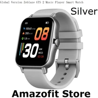 amazofit store global version zeblaze gts 2 music player smart watch 210 mah battery 1 69 hd color touch screen 15days standly