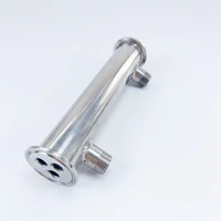free shipping 1 538mmod50 5 sanitary dephlegmator stainless steel3043 pipes inside id 8mmlenght 200mmreflux