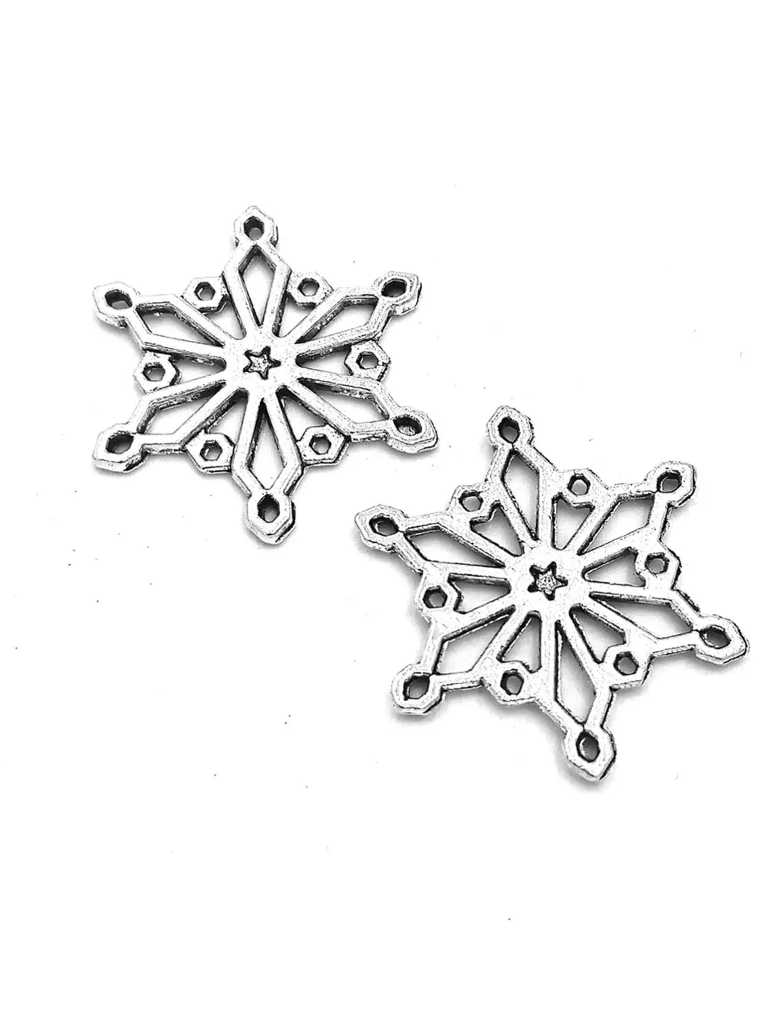 

Подвеска в виде снежинки Размером 25x25 мм, 30 шт.