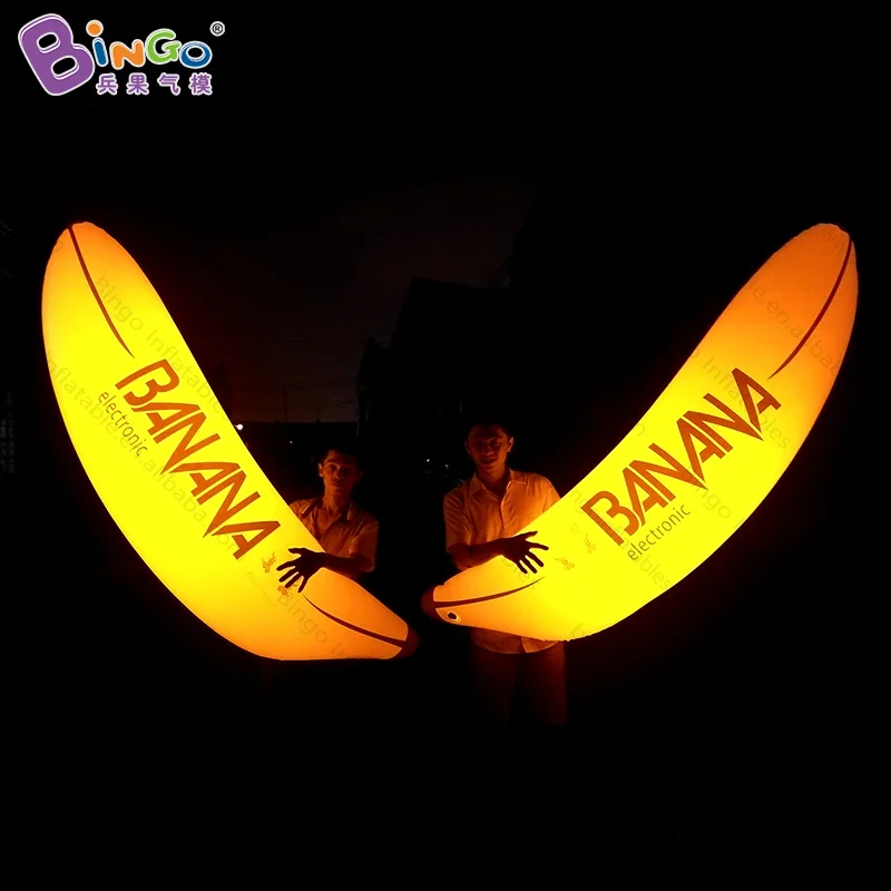 

STRONG MATERIAL PVC 2mh inflatable lighting LED banana fruit advert promotional toy made to order