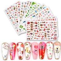 1pc butterfly flower for slider for nail art decorations sticker water transfer decal leaves girl manicure diy tips