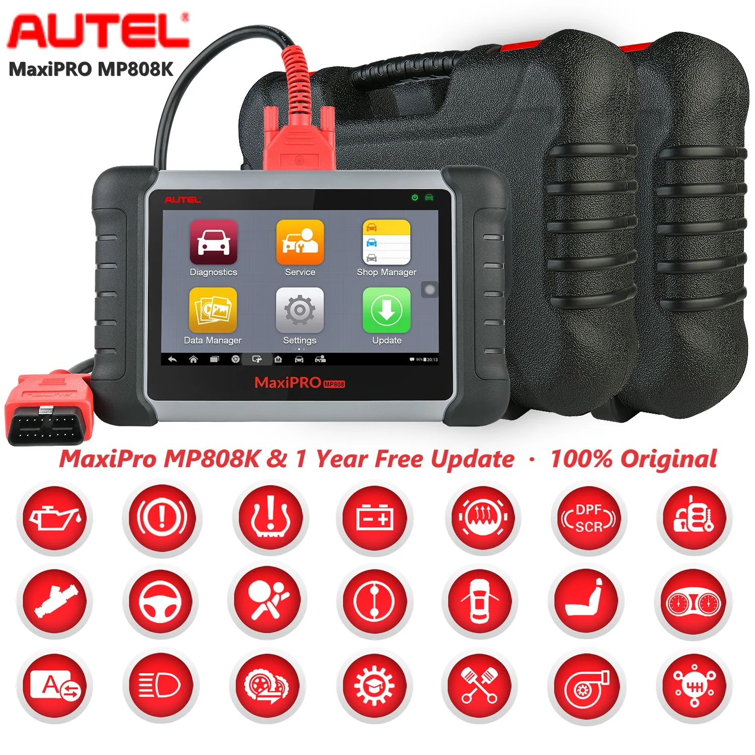 2021 Autel MaxiPRO MP808K OBD2 Автоматическая Диагностика сканер EPB ABS Автомобильный