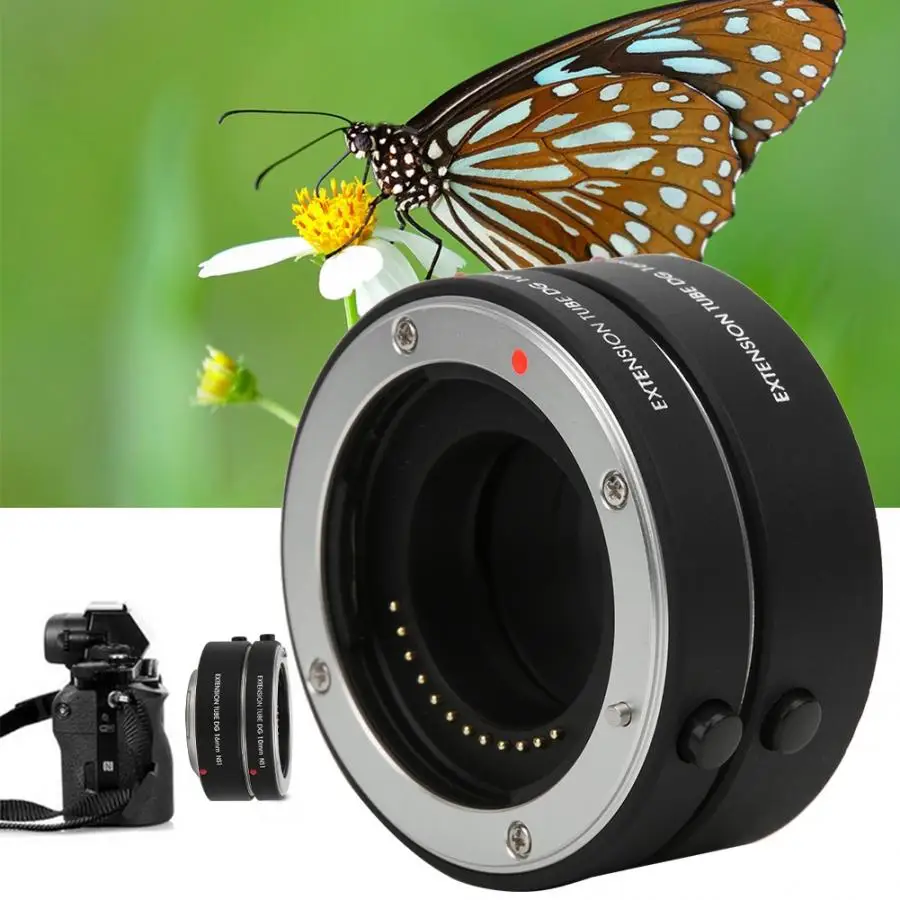 Авто экспозиция Макро Удлинитель кольцо адаптера 10 мм + 16 макро объектив адаптер