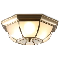 all copper american glass ceiling lights bedroom modern european study room balcony entrance hallway e27 ceiling lamps lighting