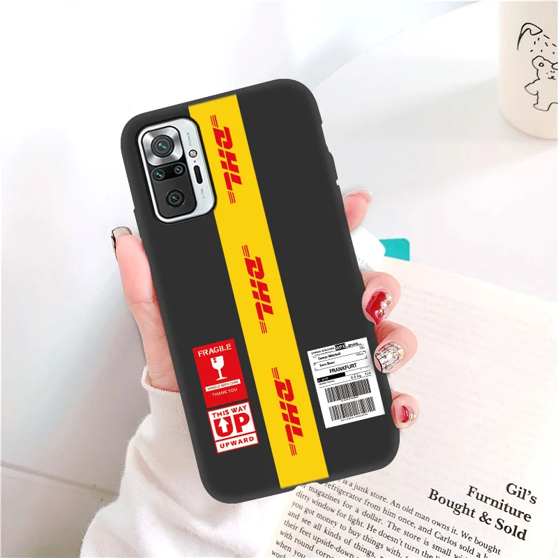 poco x3 f3 gt f2 m3 m4 pro f1 dhl label case for xiaomi redmi note 11 10 pro 9 8t 10s 9s 8 7 9t 9a 9c go case soft phone cover free global shipping