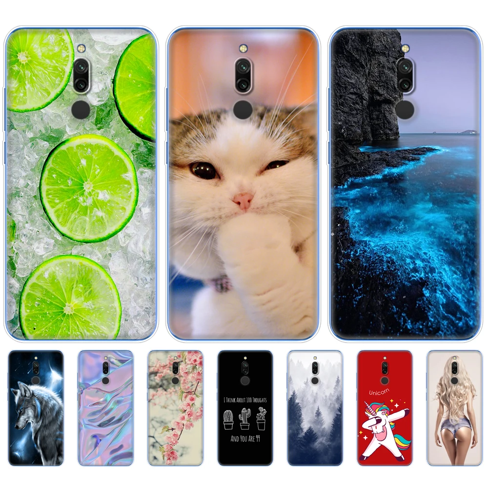 Чехол для xiaomi redmi 8 силиконовый мягкий чехол из ТПУ задняя крышка бампер hongmi