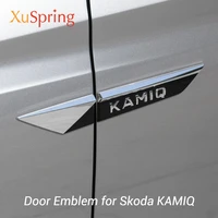 for skoda kamiq 2019 2020 2021 original wing door side fender emblem badge sticker trim chrome car styling accessories