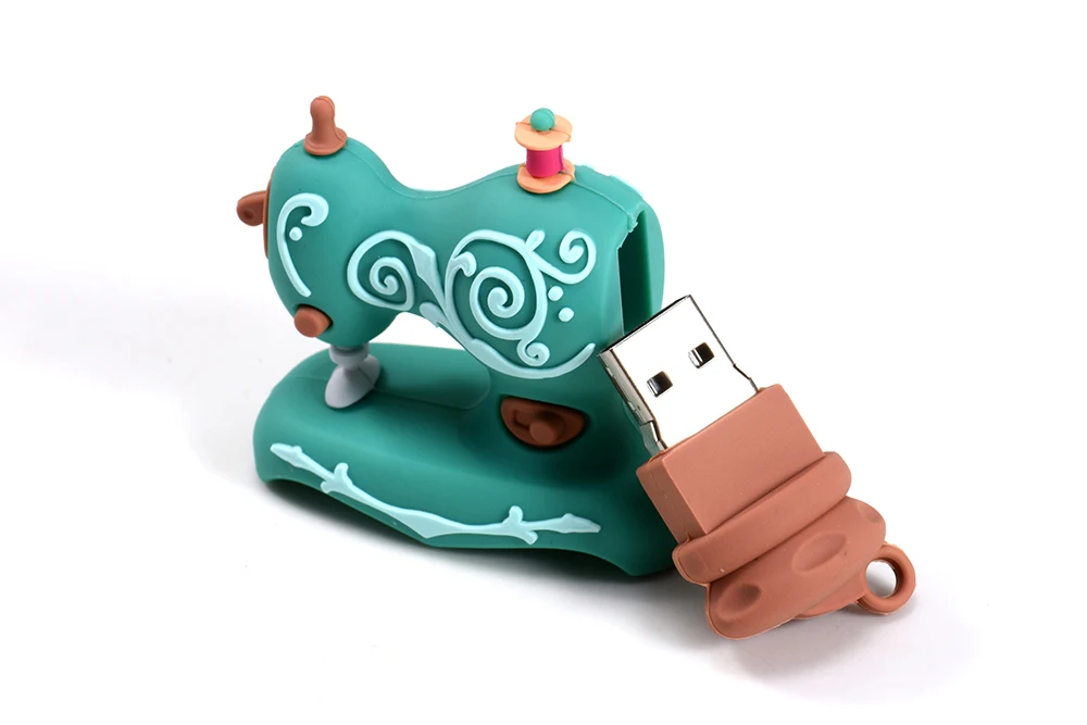 JASTER, новинка, USB 2,0, мультяшная швейная машина, модель, usb флеш-накопитель, 4 ГБ, 8 ГБ, 16 ГБ, 32 ГБ, 64 ГБ, 128 ГБ, флешка, U диск, рождественский подарок