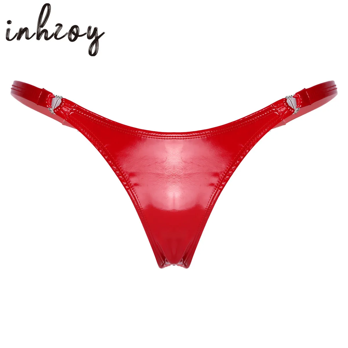 Женские сексуальные трусики из лакированной кожи нижнее белье мигающее с низкой