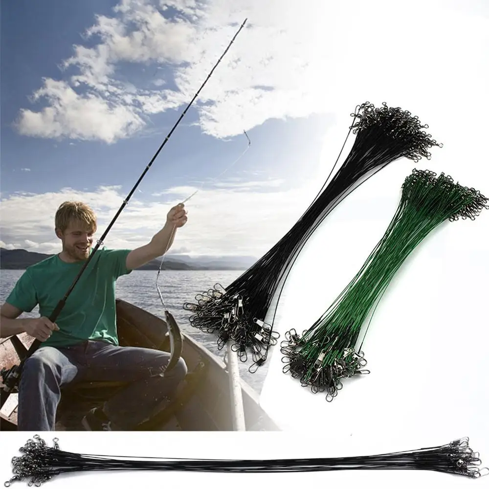 72 шт. противоукусная стальная рыболовная леска Проволочная Вертлюг проволока