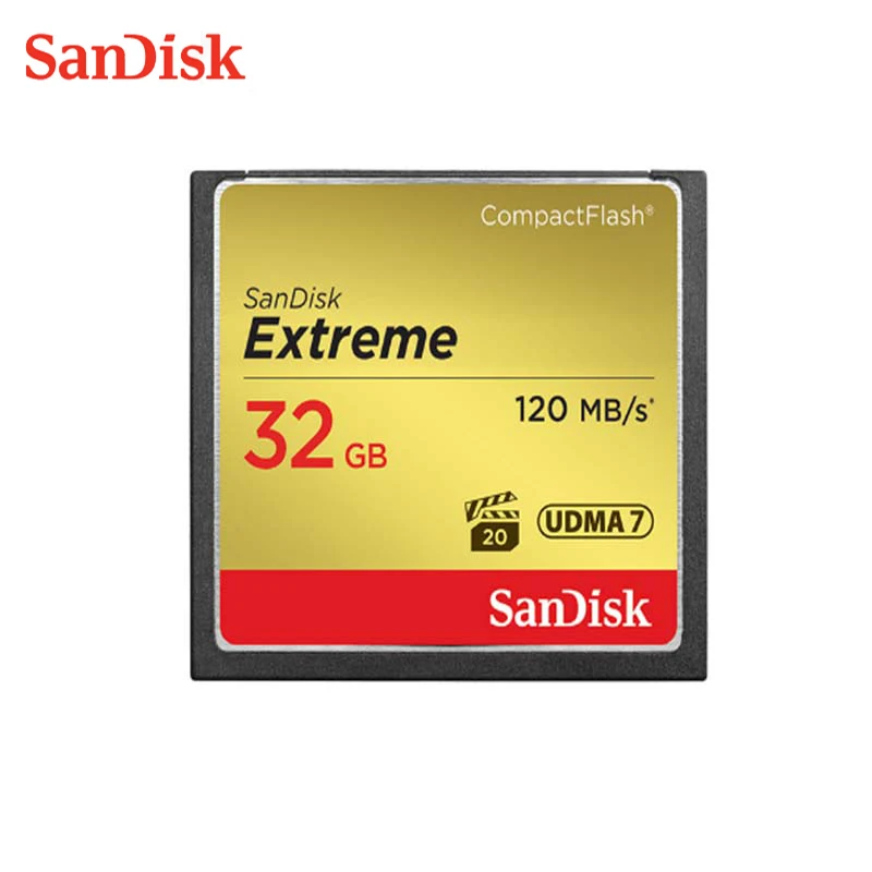 Карта памяти Sandisk Extreme Compactflash CF карта на 32 ГБ высокоскоростная 120 МБ/с. поддержка