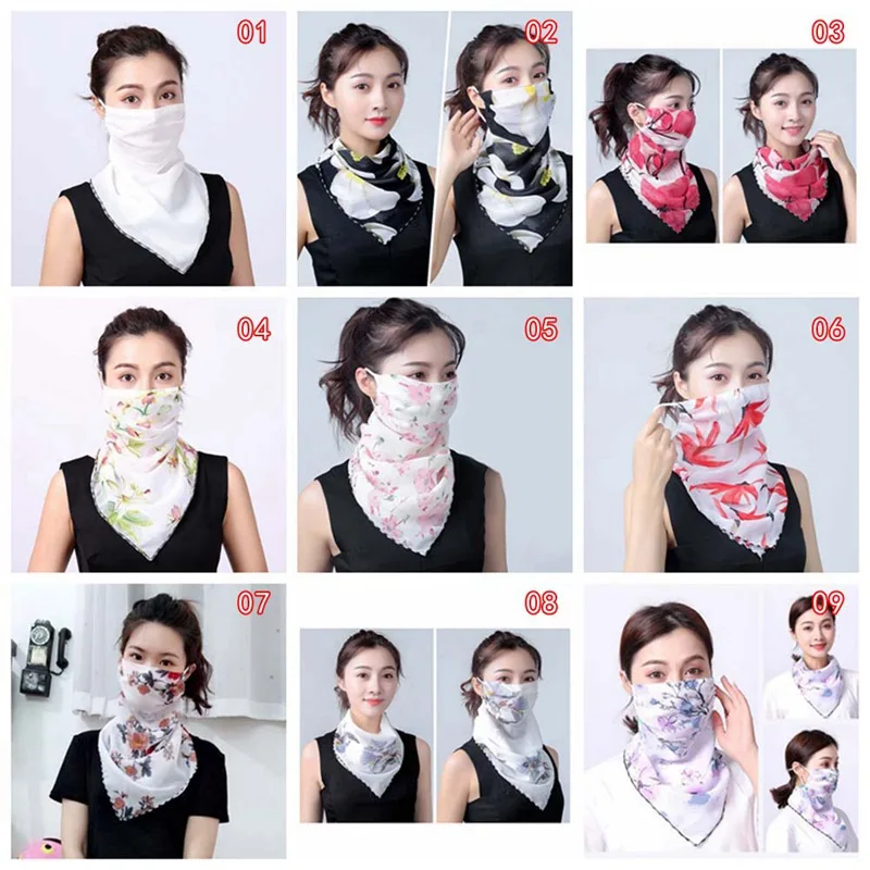 

Headband Neck Gaiter Tube Scarves Hanging Ear Cover Scarf Breathable Windproof Face Mask Guard Bandana Men Women