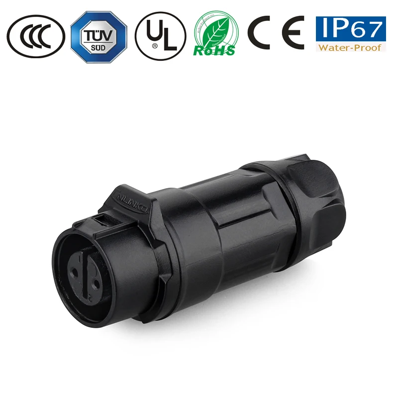 Водонепроницаемый разъем штекер гнездо M12 2pin powercon/светодиодный свет/Солнечная/Электроника IP67 разъем пастик