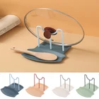 Держатель для крышки кастрюли, шкаф-органайзер для кухни дюйма, кухонные полки, аксессуары, столешница, без перфорации, держатель для ложек