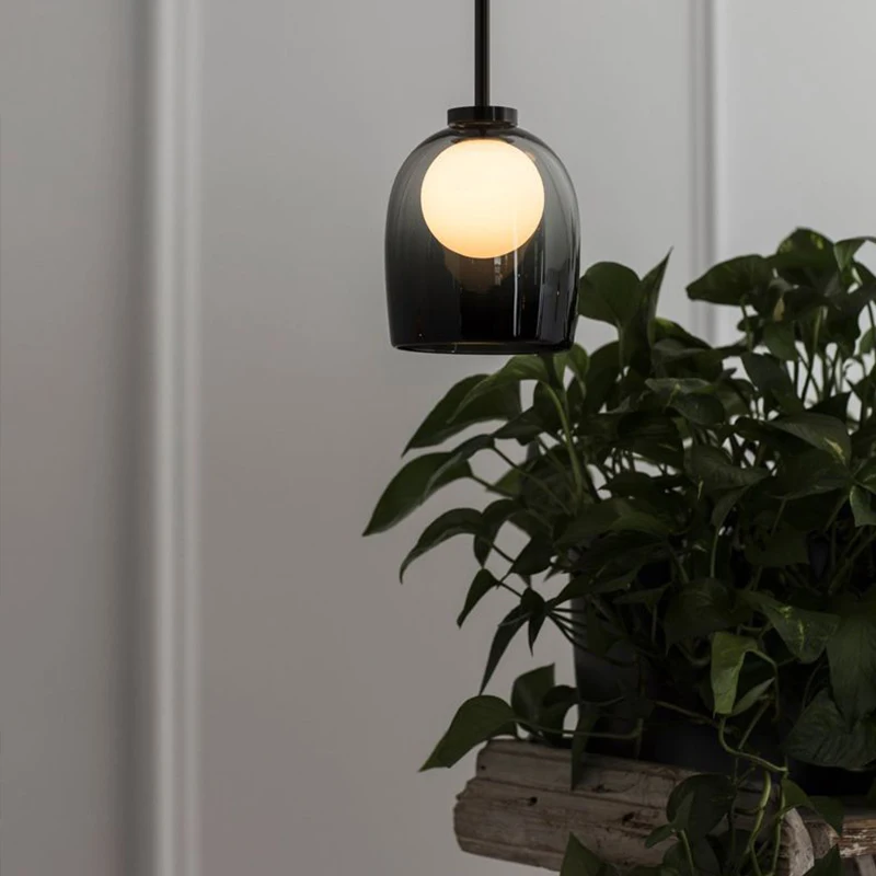 Постмодерн прикроватная маленькая люстра для спальни столовая стеклянная