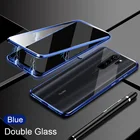 Двусторонний стеклянный металлический магнитный чехол для Xiaomi Redmi 9 9A 9T Mi 10T lite, Магнитный чехол для Redmi Note 9 pro 9s 8T 8pro