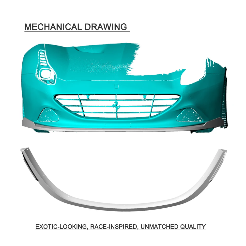 Передний бампер из углеродного волокна спойлер разветвители для Ferrari California T