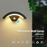Led Wall Lamp With Motion Sensor Aluminum Body Acrylic IP65 Waterproof 18W  AC85-265V Outdoor Street Porch Aisle Garden Lighting