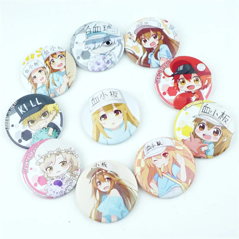 10 шт./компл. Мультяшные булавки в виде ячеек на работе милые заколки брошь