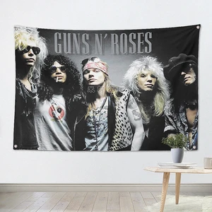 Metal Music pop Band graffiti culture Shabby chic Rock poster flag banner tapestry cloth Art Bar Cafe Bedroom Home Decor Gift C3