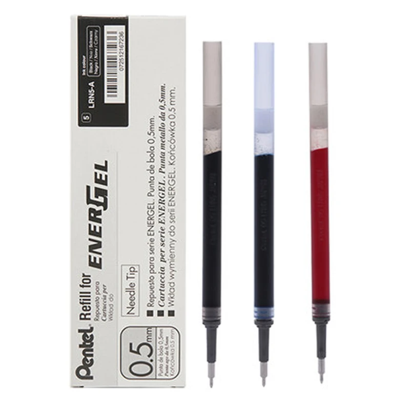 9 шт. Pentel LRN5 LRN4 Neutra жидкие гелевые чернила для BLN75 выдвижные ручки-быстрое высыхание-0,5 мм Товары для офиса и школы