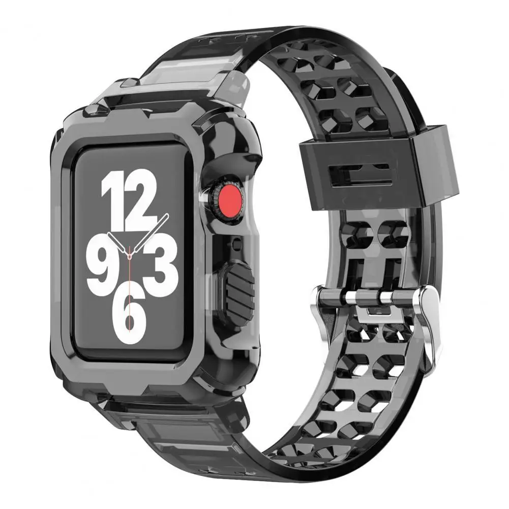 Ремешок для умных часов iwatch 1/2/3/4/5/6SE прозрачный водонепроницаемый приятный кожи