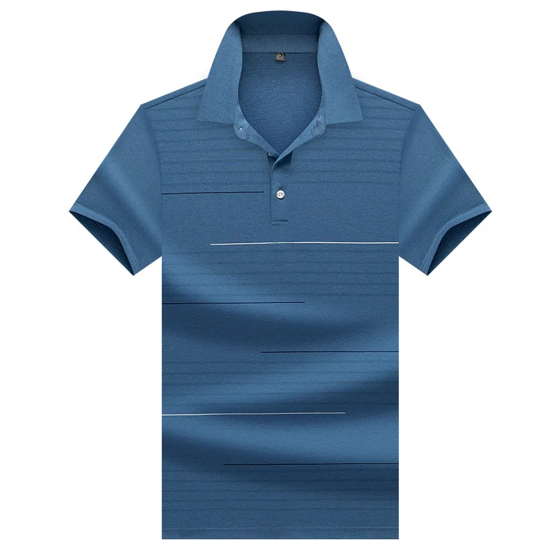 

Summer Men's Polo Shirts Short Sleeve Male Striped Business Casual Shirt Men Clothing Tshirt Polos Chemise Homme HY8315