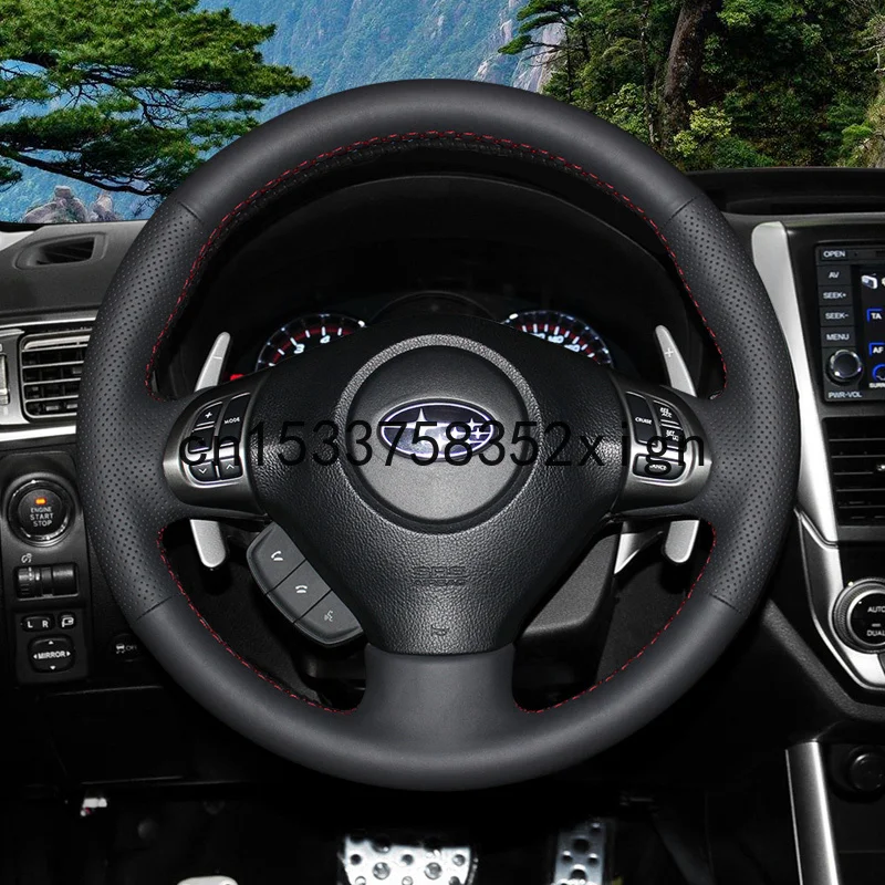 

Кожаный чехол на руль для Subaru xv Forester, аксессуары для салона автомобиля
