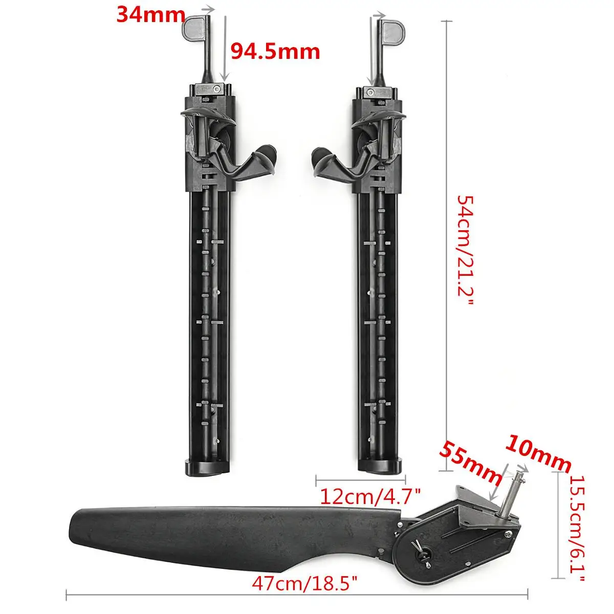 

1Set Adjustable Kayak Pedal Foot Braces Kit Pegs Set Toe Pilot Foot Controlling System Canoe Kayak Footrest Accessories